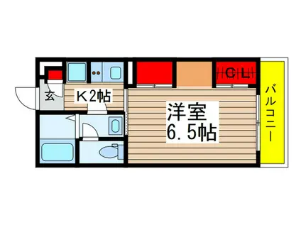 リブリ・エクセル長洲(1K/3階)の間取り写真