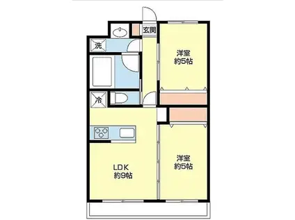 V-ROOM幕張本郷(2LDK/4階)の間取り写真