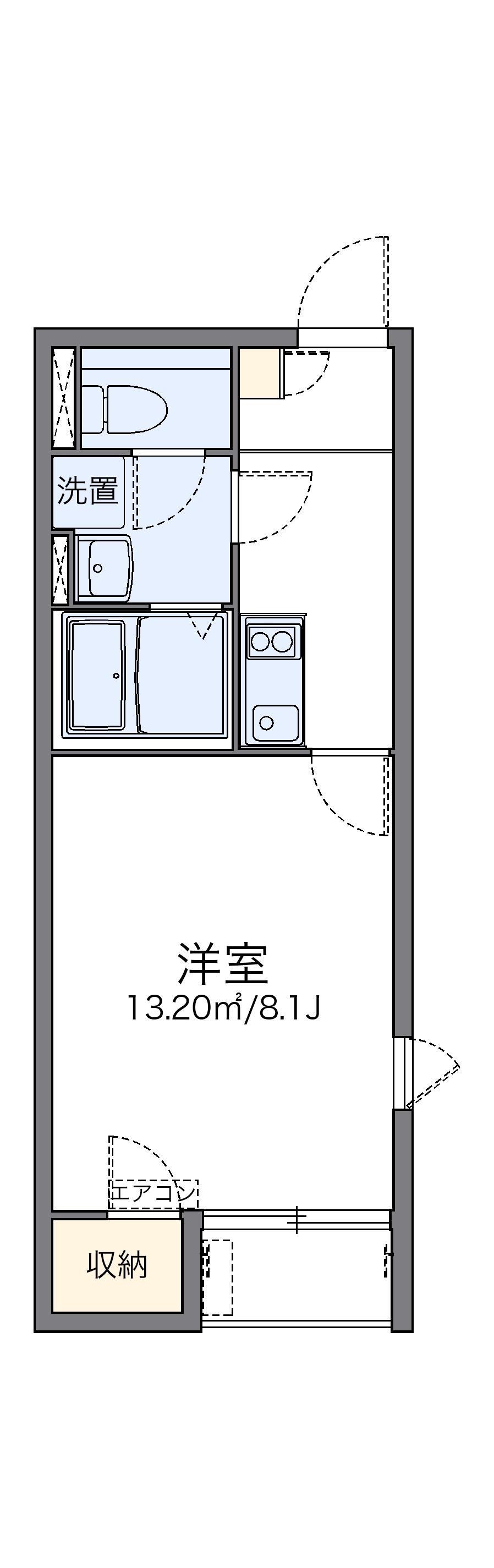 レオネクスト丸の内 東(1K/2階)の間取り写真