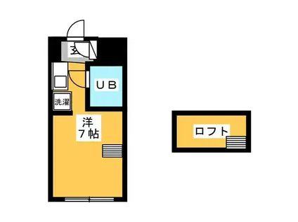 ベルシティ青砥I(ワンルーム/2階)の間取り写真