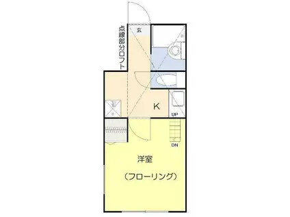 IL PALAZZO曳舟(1K/1階)の間取り写真