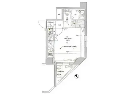 ARTESSIMO DIO(ワンルーム/2階)の間取り写真