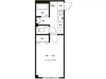 AZUL向島(1K/3階)の間取り写真