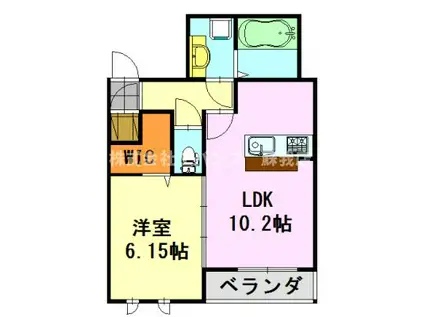 ベルカーサ(1LDK/3階)の間取り写真