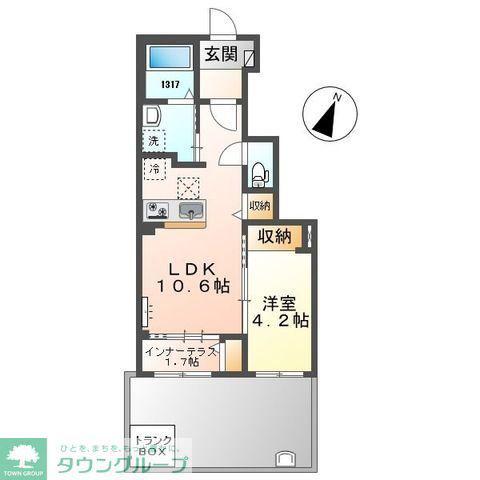 NELKE(1LDK/1階)の間取り写真