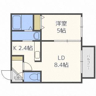 LA CAUSA N22(1LDK/3階)の間取り写真