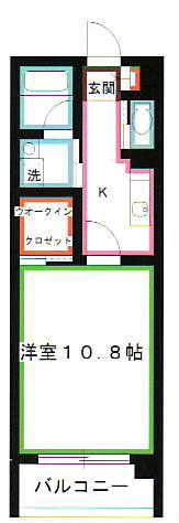 アンソレイユ吉祥寺(1K/2階)の間取り写真