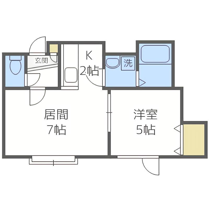 アノイエ(1LDK/1階)の間取り写真
