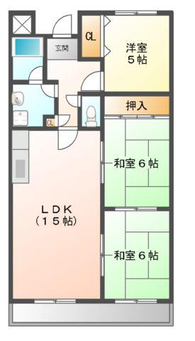 グランドメゾン(3LDK/1階)の間取り写真
