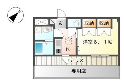 ＪＲ阪和線 紀伊駅 徒歩26分 2階建 築18年(1K/1階)の間取り写真