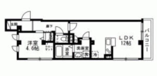 カーサ法恩寺橋(1LDK/3階)の間取り写真