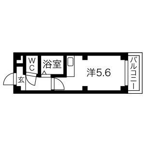 ベルメゾン中川II ZEROセレブ可能(ワンルーム/4階)の間取り写真