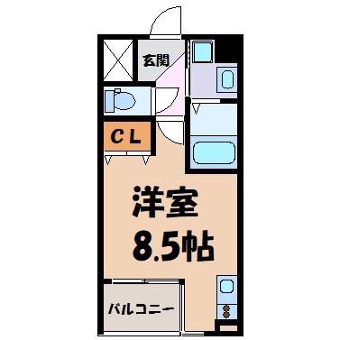 CITY SPIRE 名駅北(ワンルーム/2階)の間取り写真