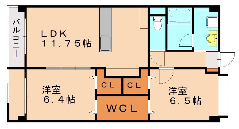 パルフェット(2SLDK/5階)の間取り写真