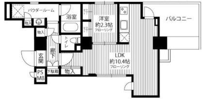 GRAND青葉台(1LDK/4階)の間取り写真