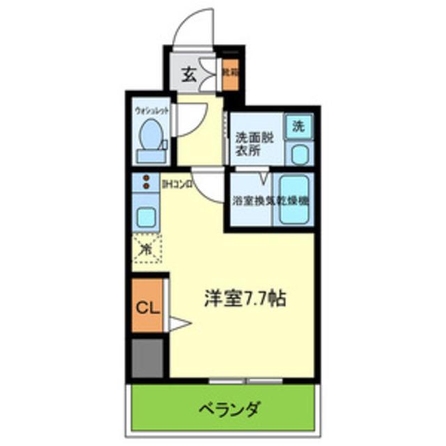 ONLYONEキセラ(ワンルーム/6階)の間取り写真