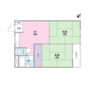 メゾン甲南(2DK/3階)の間取り写真