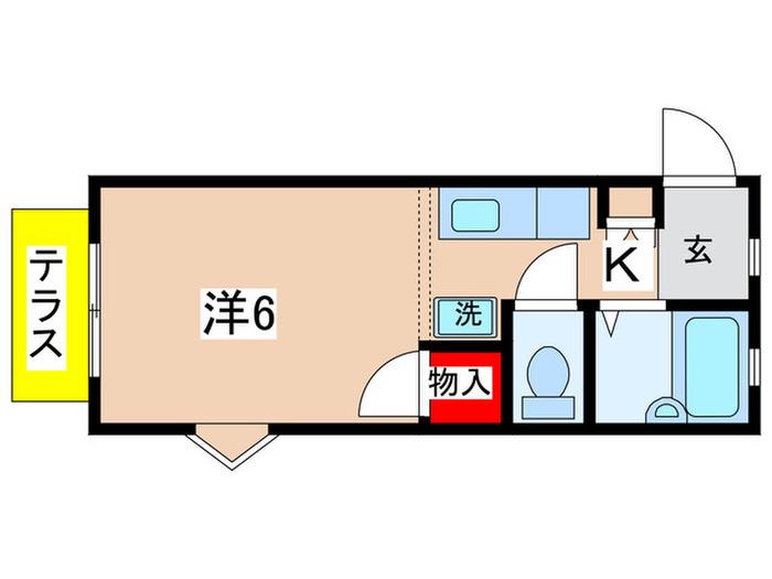 飯島コーポ(1K/1階)の間取り写真