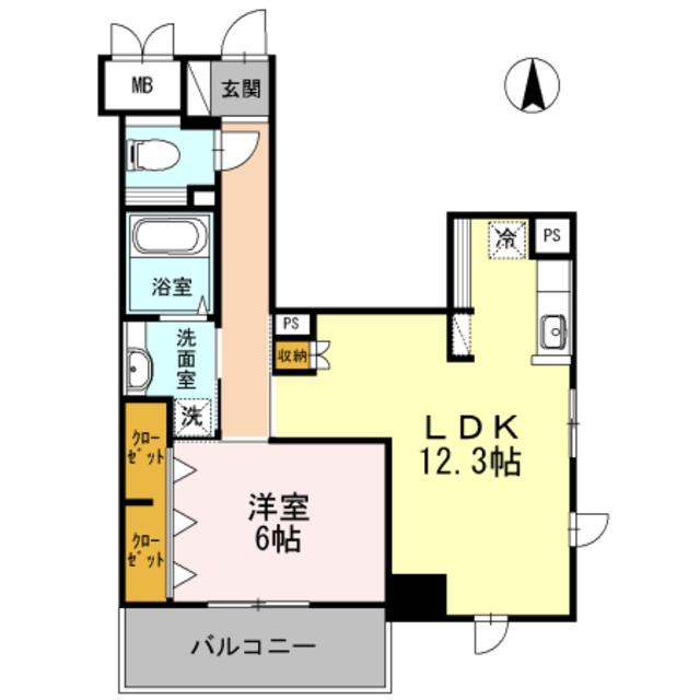 FINEFLATSS(1LDK/3階)の間取り写真