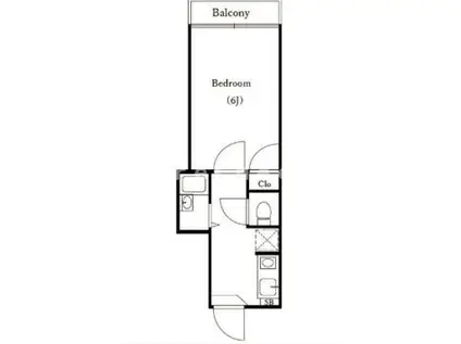 サウスサウザンド西高島平(1K/1階)の間取り写真