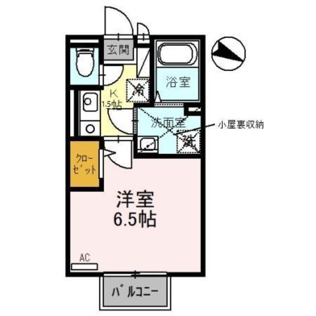 セジュールMARUGEN A棟(1K/2階)の間取り写真