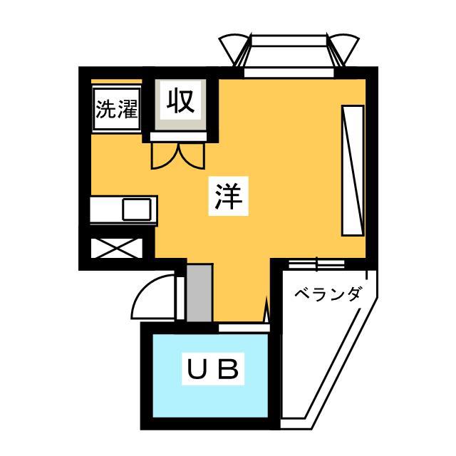 五十嵐ビル(ワンルーム/4階)の間取り写真
