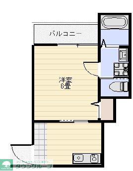 ラウレア川越(1K/2階)の間取り写真