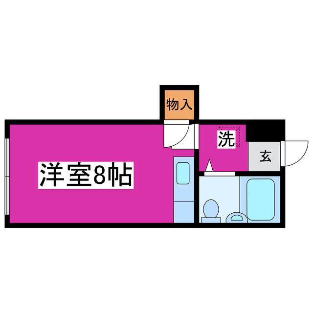 パーク山鼻(ワンルーム/2階)の間取り写真