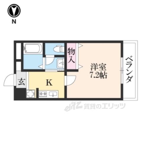 DREAM TOWN(1K/2階)の間取り写真