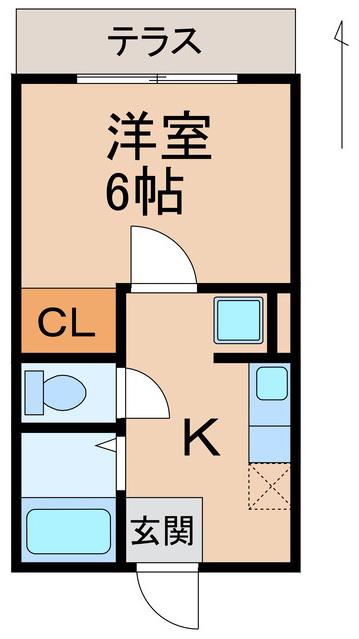 エクストリーム新在家(1K/1階)の間取り写真