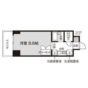 STUDIO仙台(1K/8階)の間取り写真
