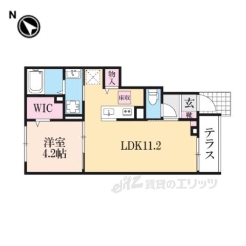 セレスティアⅠ(1LDK/1階)の間取り写真