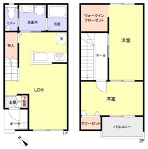 高石市加茂3丁目計画(2LDK/1階)の間取り写真
