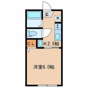 パークヒルズ壱番館(1K/2階)の間取り写真