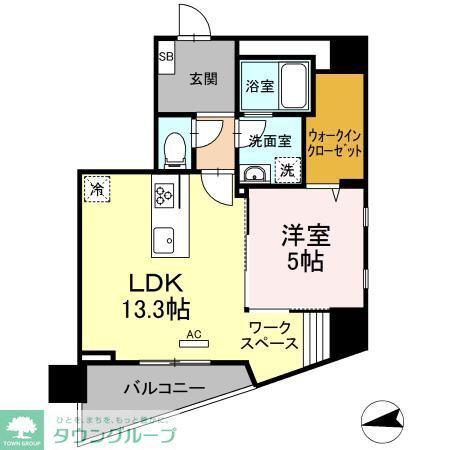 LA VIE BELLE(1LDK/3階)の間取り写真