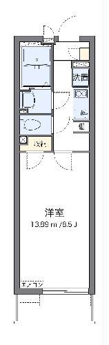 クレイノコンフォール(1K/3階)の間取り写真