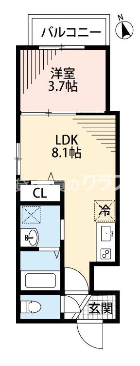 ファインステイツII(1LDK/3階)の間取り写真