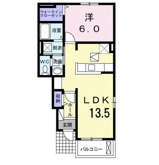 あじさい弐番館(1LDK/1階)の間取り写真