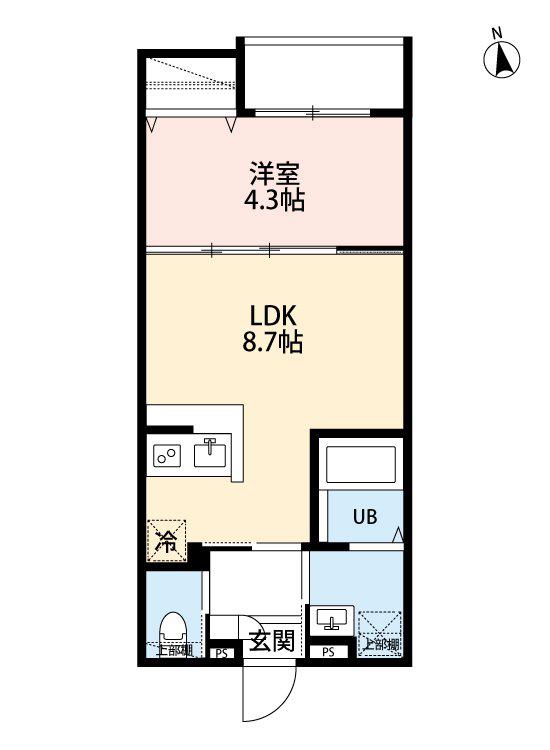 ROBOT HOME 柴又(1LDK/3階)の間取り写真