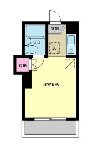 浜田山410(ワンルーム/1階)の間取り写真