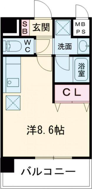 コンフォートU(ワンルーム/5階)の間取り写真