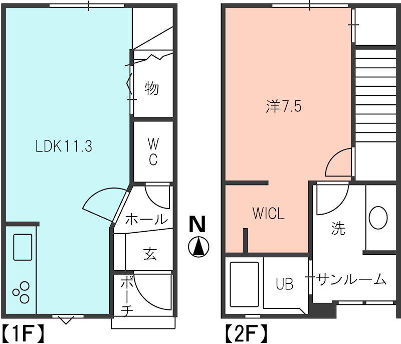 MONANGE(1LDK/1階)の間取り写真