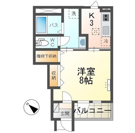 サンコート(1K/1階)の間取り写真