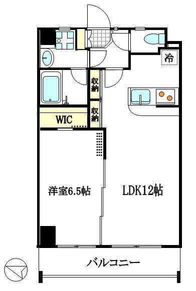 ガーデンヒルズ(1LDK/2階)の間取り写真