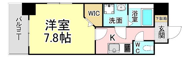 コスモス M(1K/5階)の間取り写真
