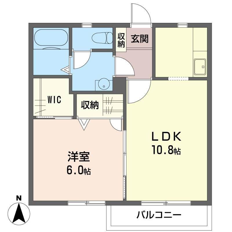 マ・メゾン南鳩ヶ谷(1LDK/1階)の間取り写真