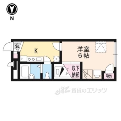 レオパレス 相楽(1K/1階)の間取り写真