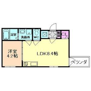 F ASECIA MIRA(1LDK/1階)の間取り写真