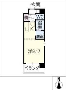 クレスト姫宮(ワンルーム/5階)の間取り写真