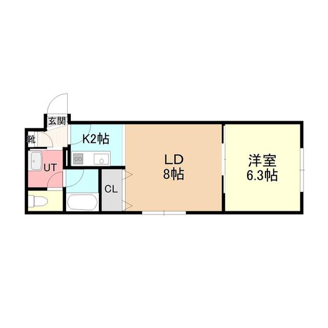 デルソール本郷公園(1LDK/2階)の間取り写真